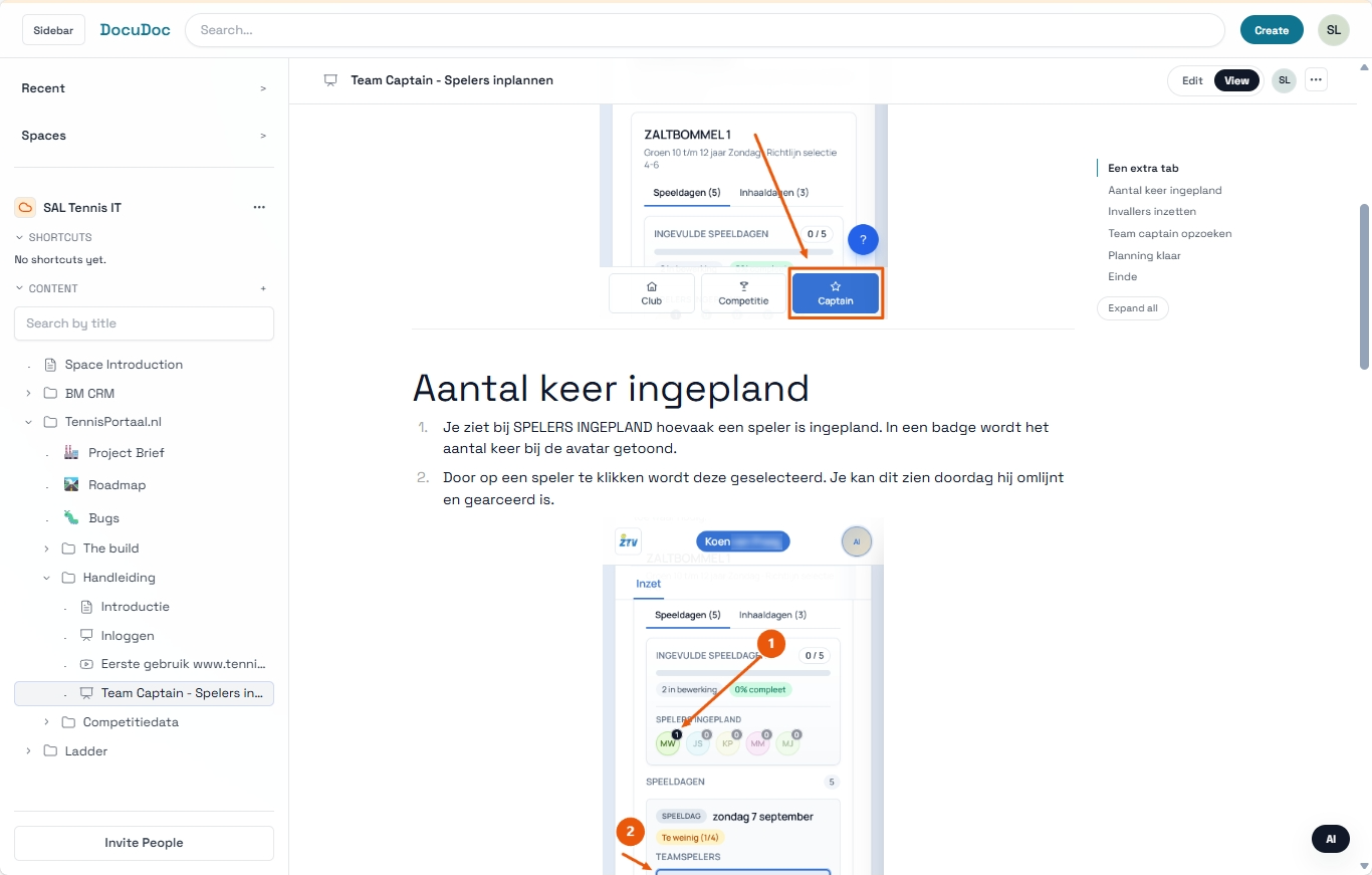 DocuDoc workspace overview
